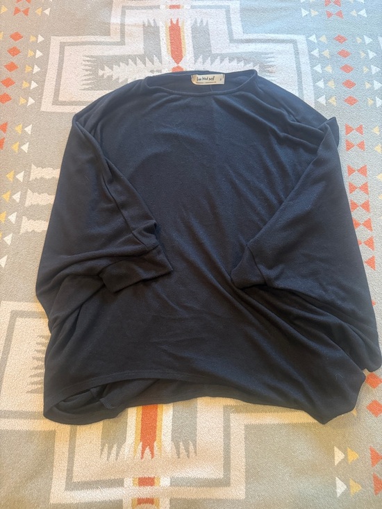 Three Bird Nest Tops - Three Bird Nest Navy Lightweight Crewneck Tunic